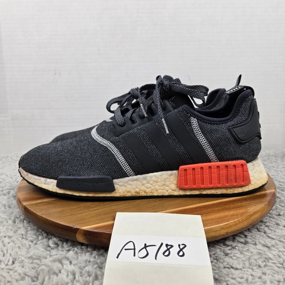 Adidas Mens 11 NMD R1 Grey Red Lifestyle Daily Casual Sneaker S31510
